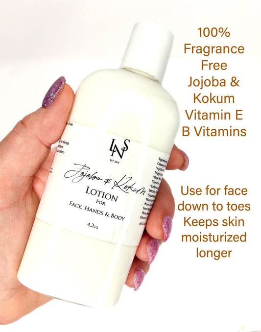 Organic Jojoba And Kokum Butter Lotion || Face and Body Lotion || Organic || Lightweight || Handmade || Lis Noir Skincare || Premium Care
