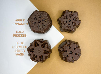 Apple Cinnamon Shampoo And Body Bar || Organic || Coconut || EV Olive Oil || Gentle || Solid Wash (Copy)