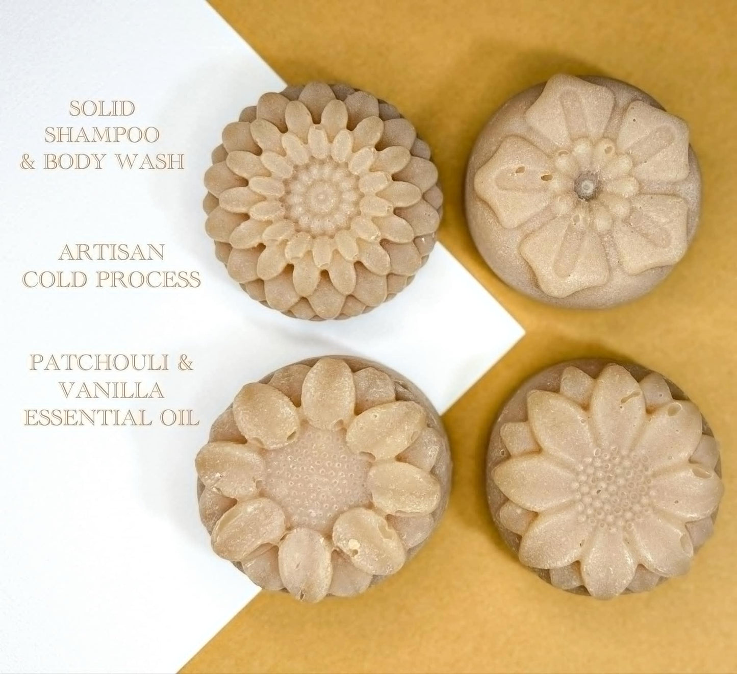 Vanilla Patchouli Shampoo And Body Bar || Organic || Coconut || EV Olive Oil || Gentle || Solid Wash